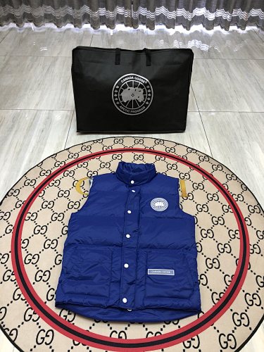 Canada Goose Puffer Vest in White with Stand Collar