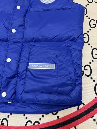 Canada Goose Puffer Vest in White with Stand Collar