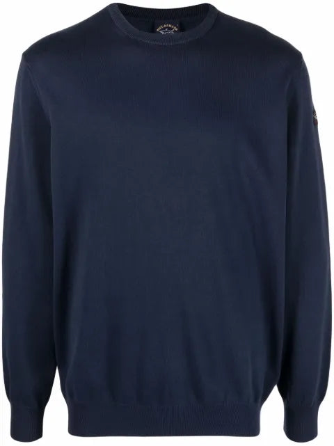 Paul & Shark logo-patch crew neck jumper