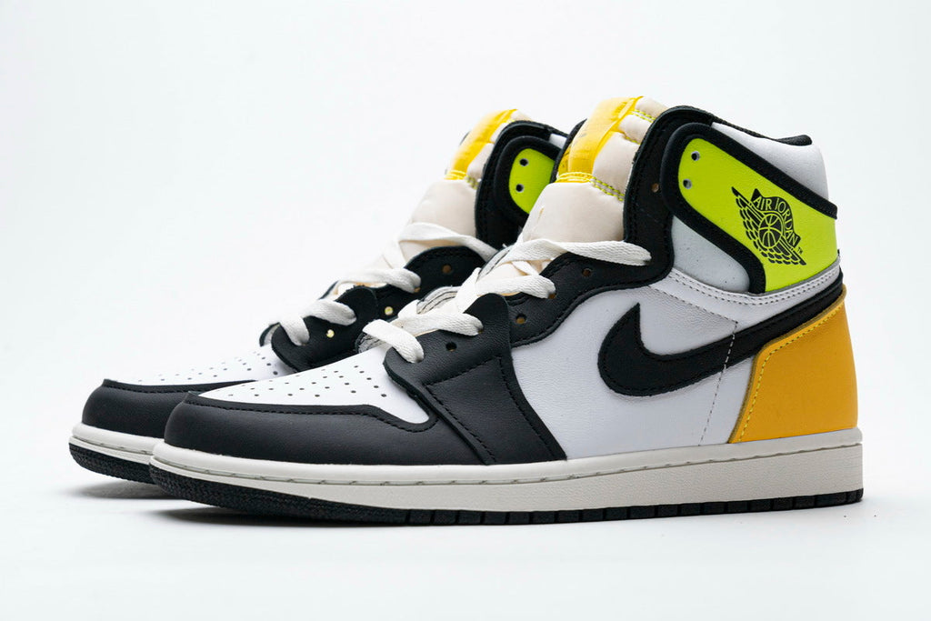 Air Jordan 1 Retro High White Black Volt University Gold Reps Sneaker 555088-118