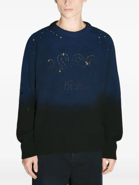 032c dip-dye cut-out sweater