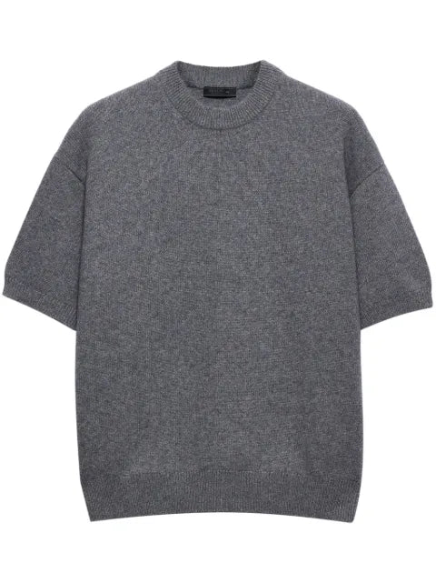 Prada short-sleeved re-cashmere sweater