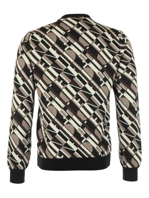 FENDI patterned crew-neck sweater