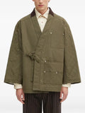 Kenzo Weave quilted tie-detail jacket