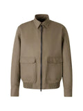 Brioni patch-detail zip-up jacket