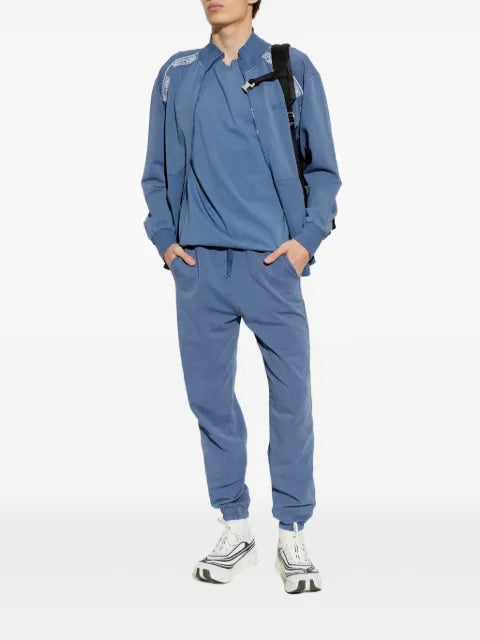 Moschino logo-tape zip-up sweater