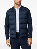 Hackett London quilted hybrid bomber jacket