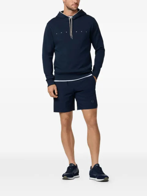 Hackett London logo-print interlock hoodie
