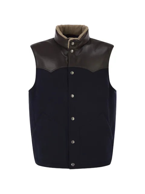 Brunello Cucinelli shearling-collar gilet
