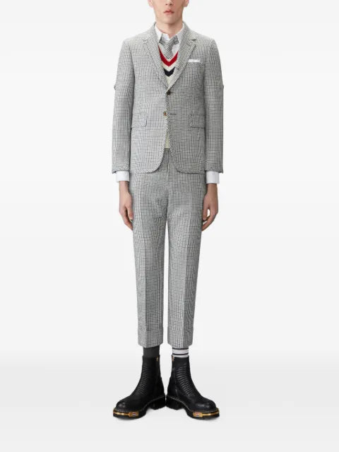Thom Browne wool pique gunclub check jacket with armband