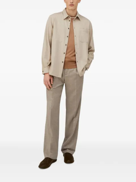 RETORI contrast-trim silk-blend sweater
