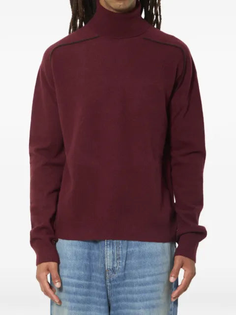 Maison Margiela contrast-trim roll-neck sweater
