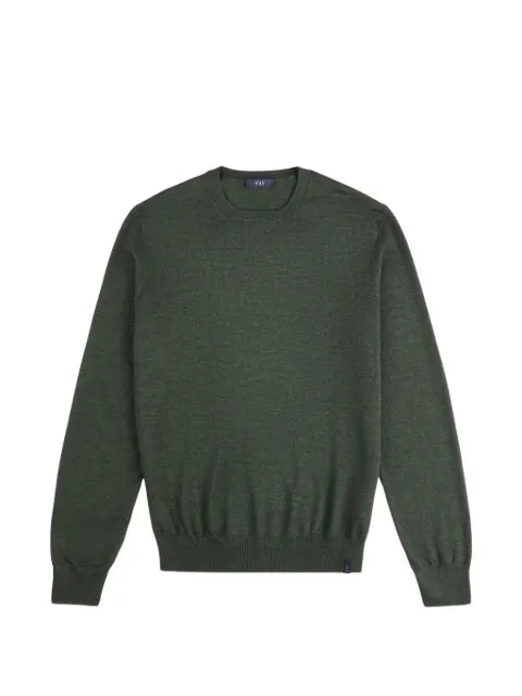 Fay crew-neck ribbed-trim sweater