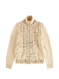 Maison Margiela ink-print zipped cardigan