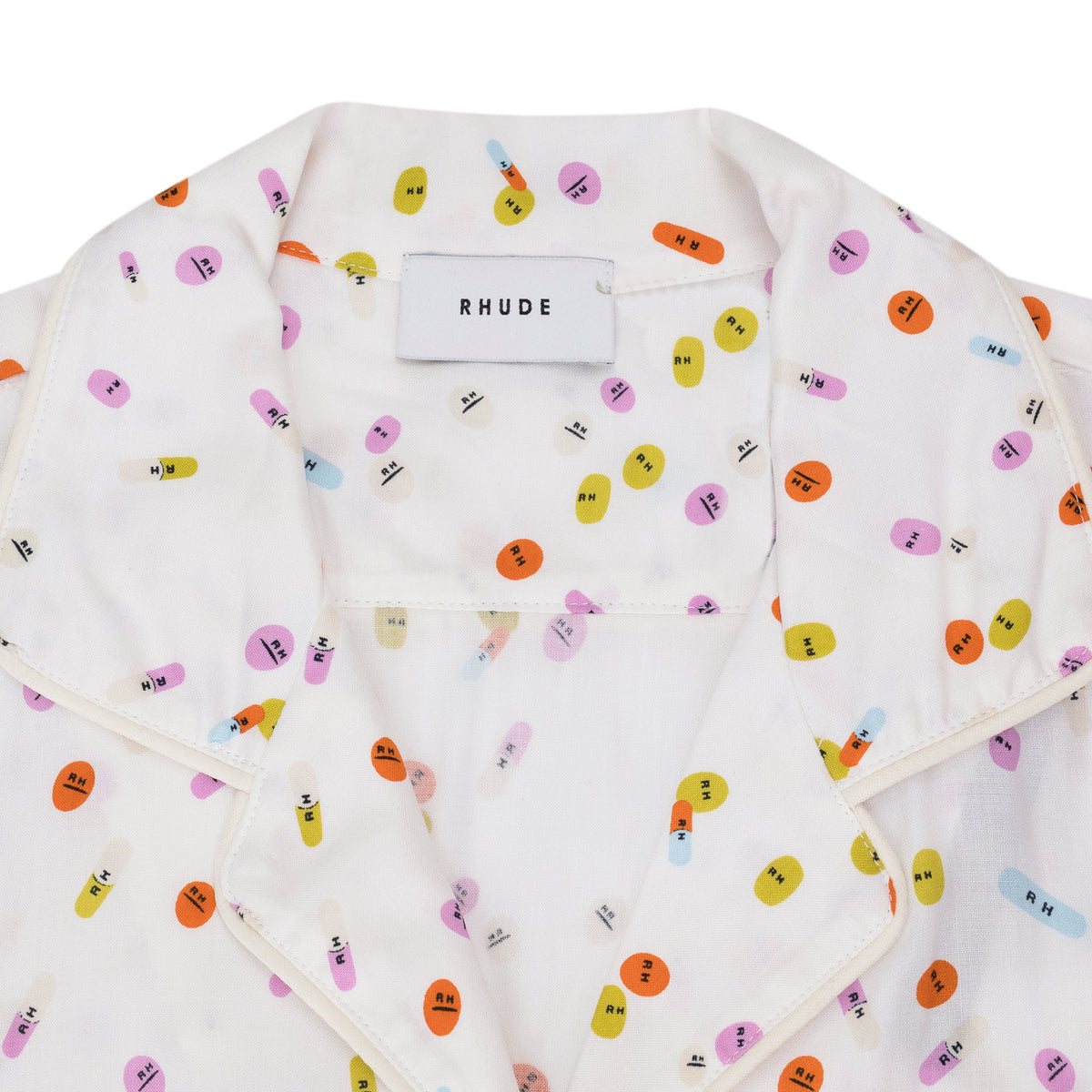 White Pill Collared Shirt