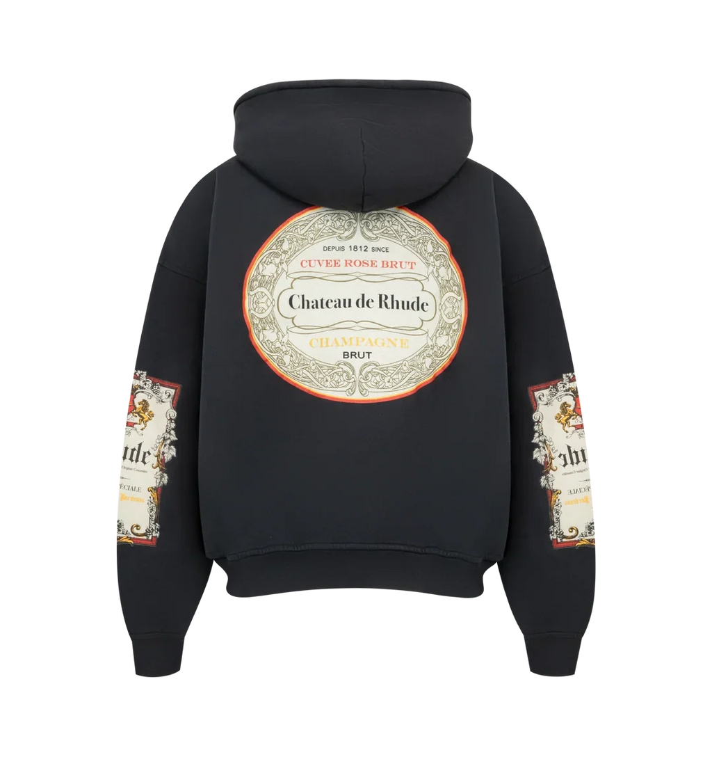 Rhude Bordeaux Reserve Zip-Up Hoodie