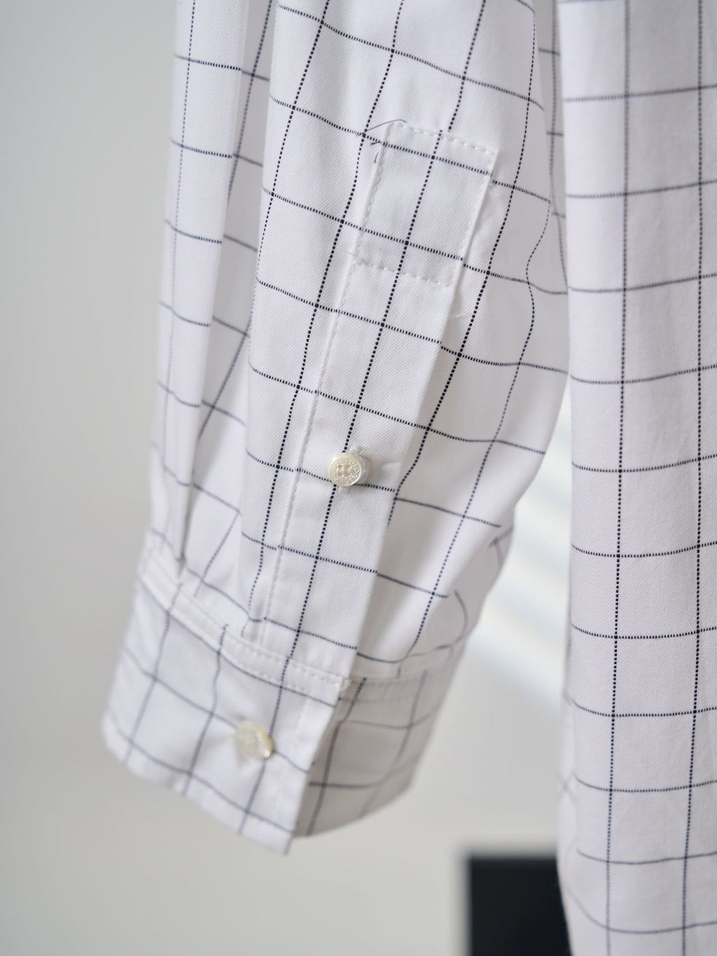 Acne Studios Grid‑Print Oversized Long‑Sleeve Shirt