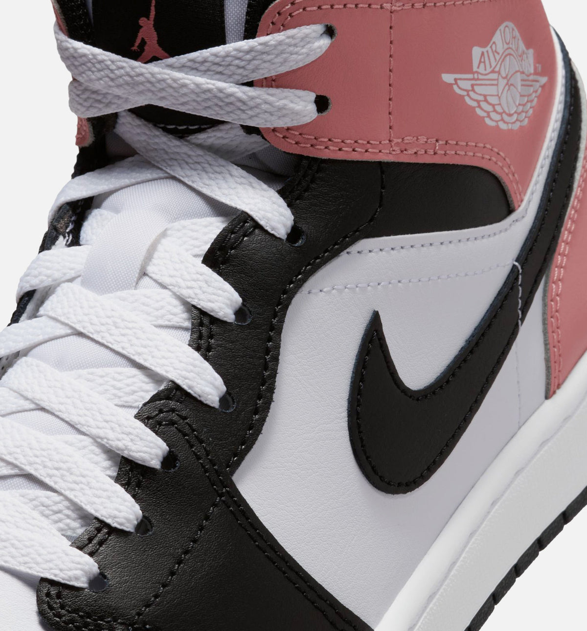 Air Jordan 1 Mid Men's – White/Rust Pink/Black