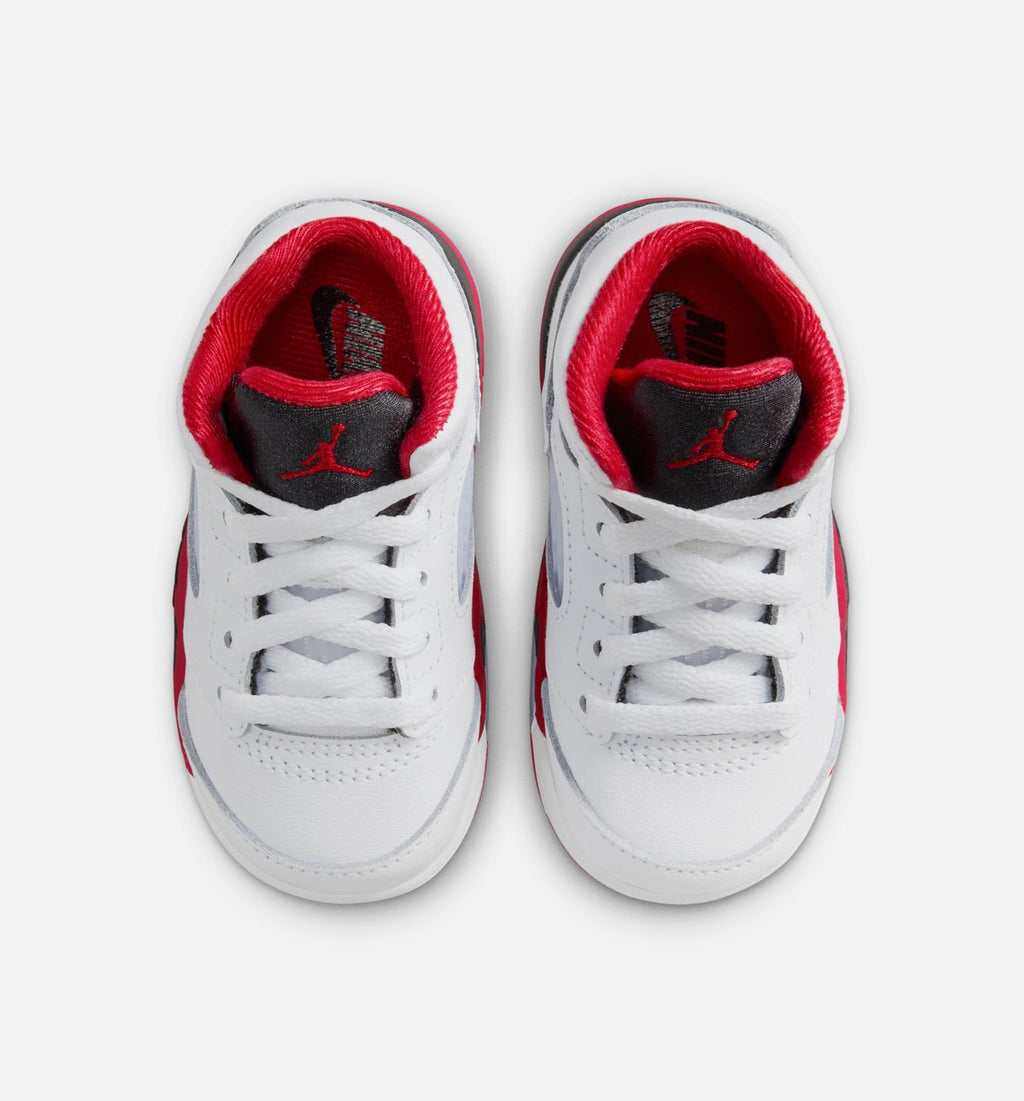Air Jordan 5 Retro Fire Red – Infant/Toddler Lifestyle Shoe in Fire Red/White