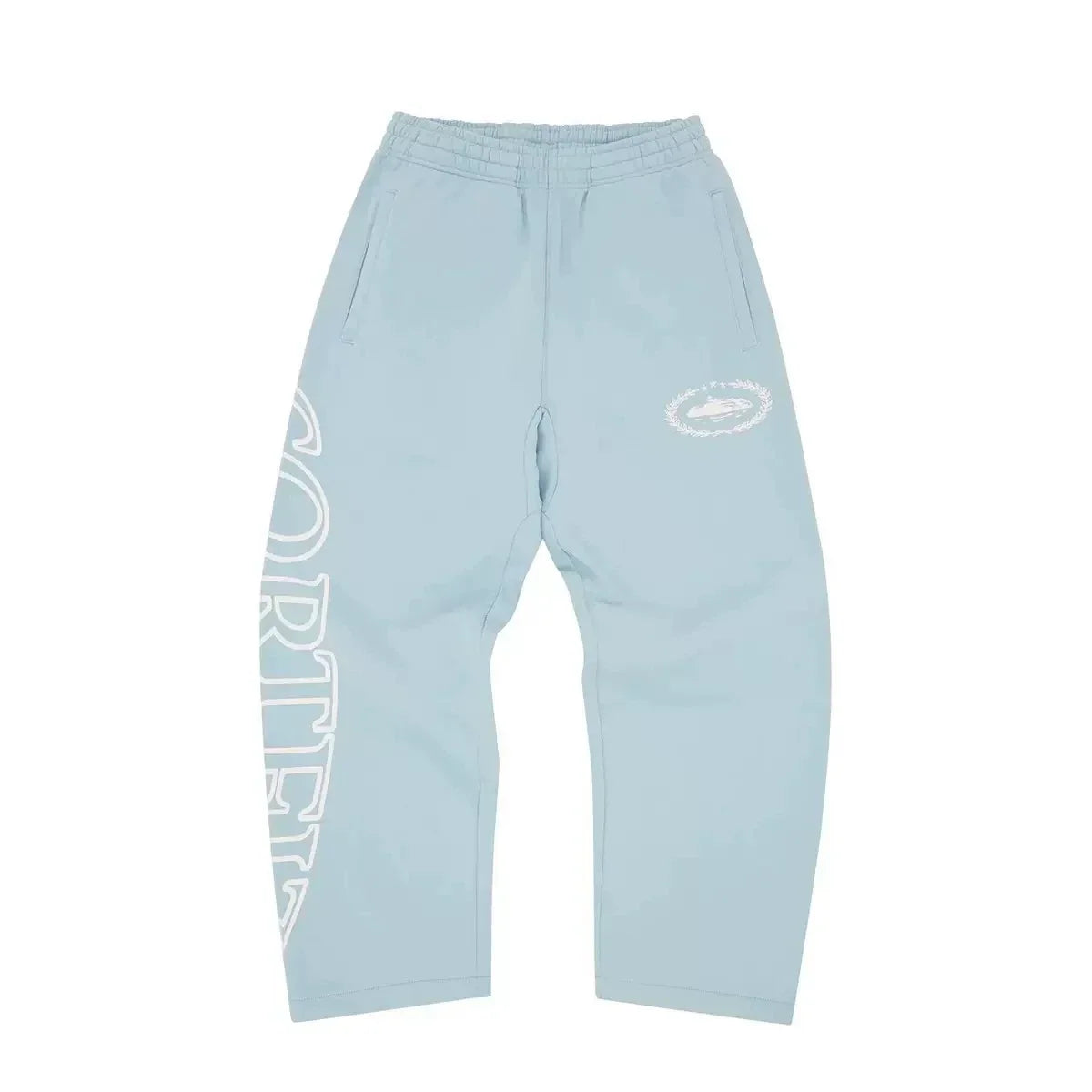 Corteiz Laurel Island Badge Zip Hoodie – Baby Blue (+ Matching Pants)