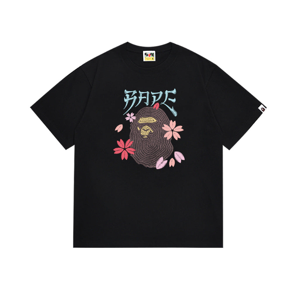 Bape Multi‑Ape‑Head Graphic Oversized Tee Streetwear Unisex