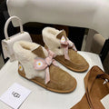 Daisy Chain Ribbon Snow Boot — Chestnut | New Arrival | In Stock