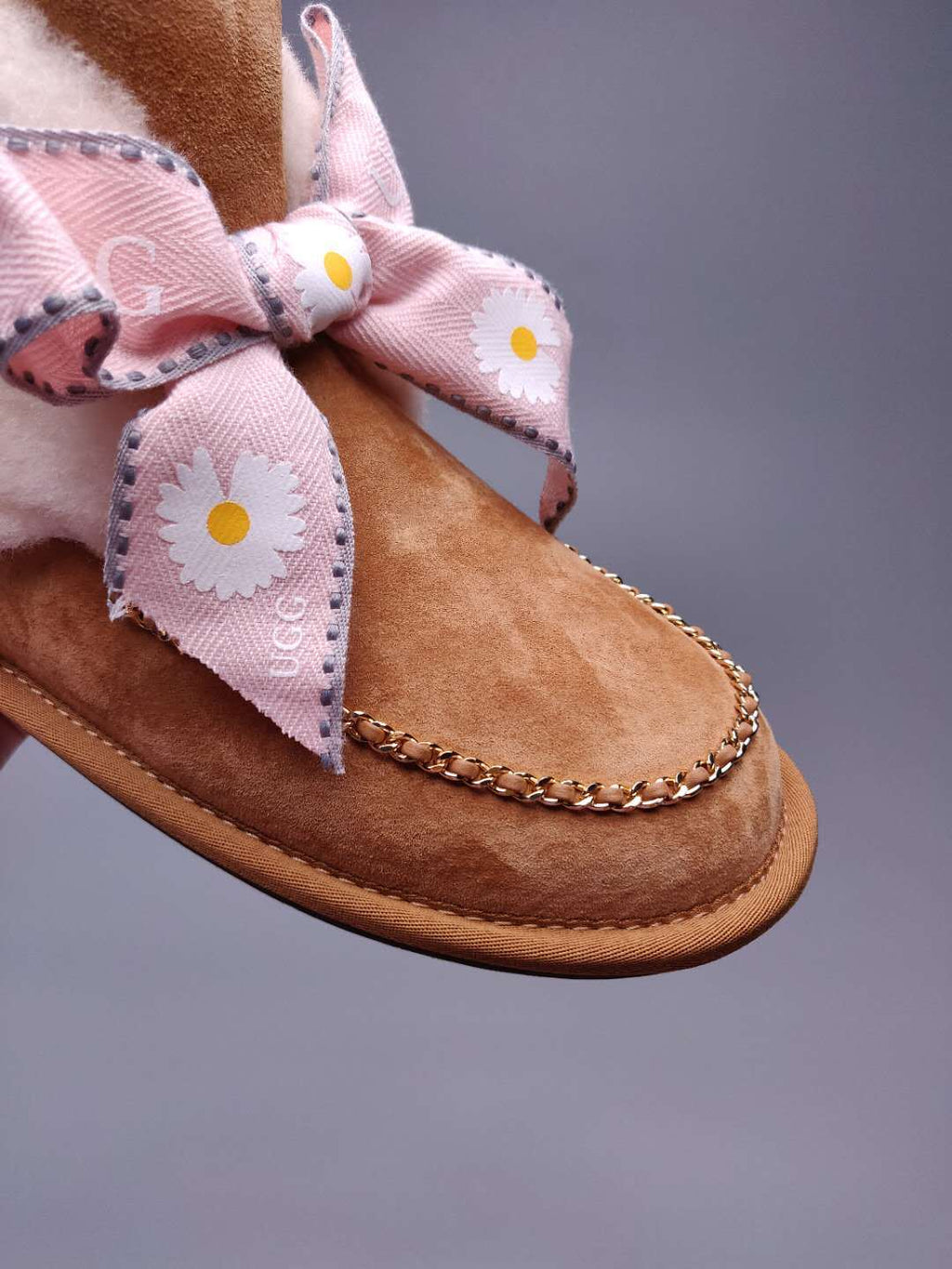 Daisy Chain Ribbon Snow Boot — Chestnut | New Arrival | In Stock