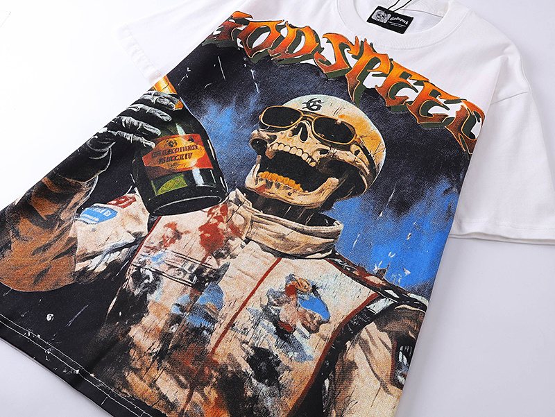 Godspeed Astronaut Skull Racing Graphic T-Shirt