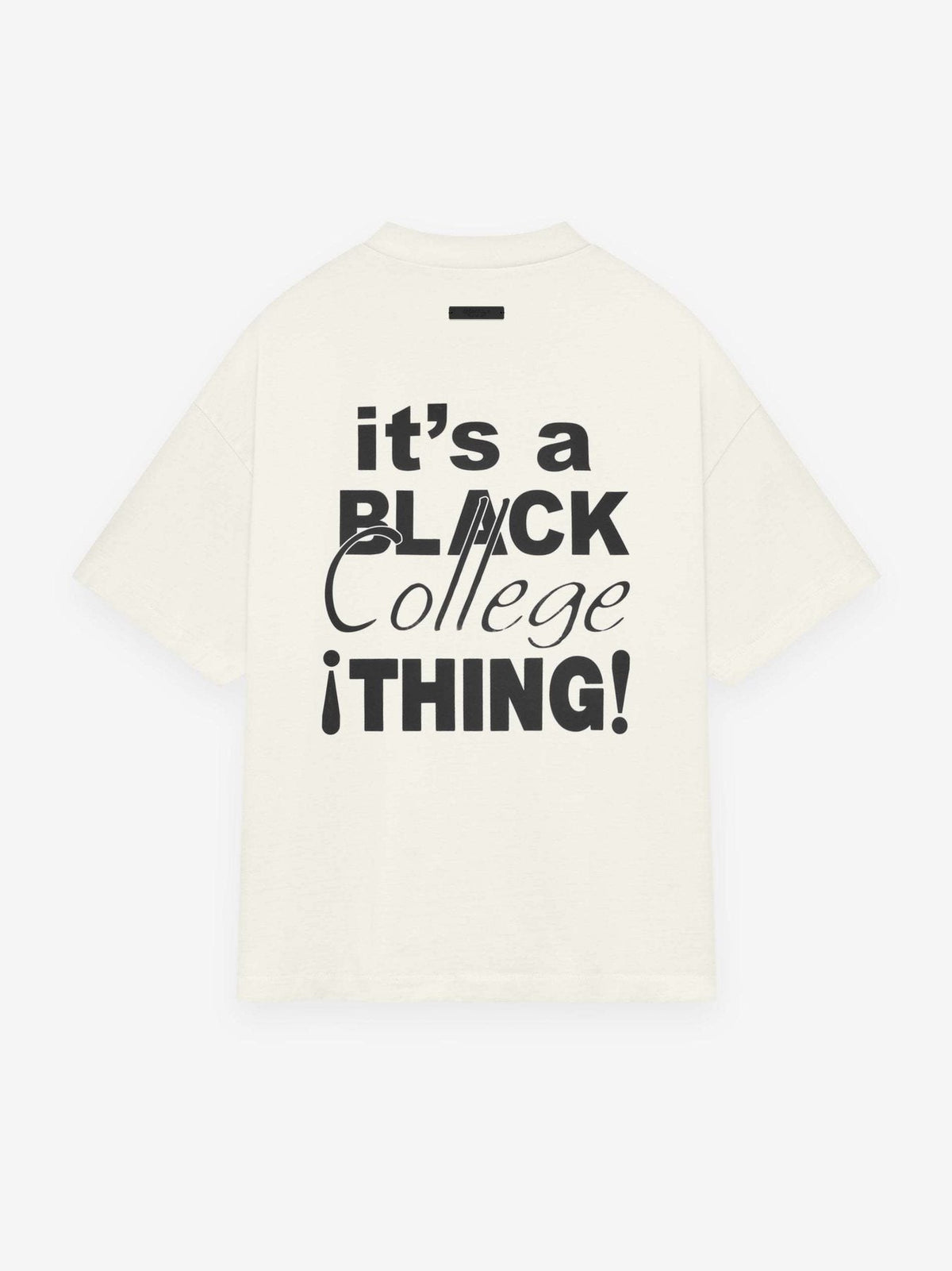 Fear of God Essentials Black College Graphic T-Shirt