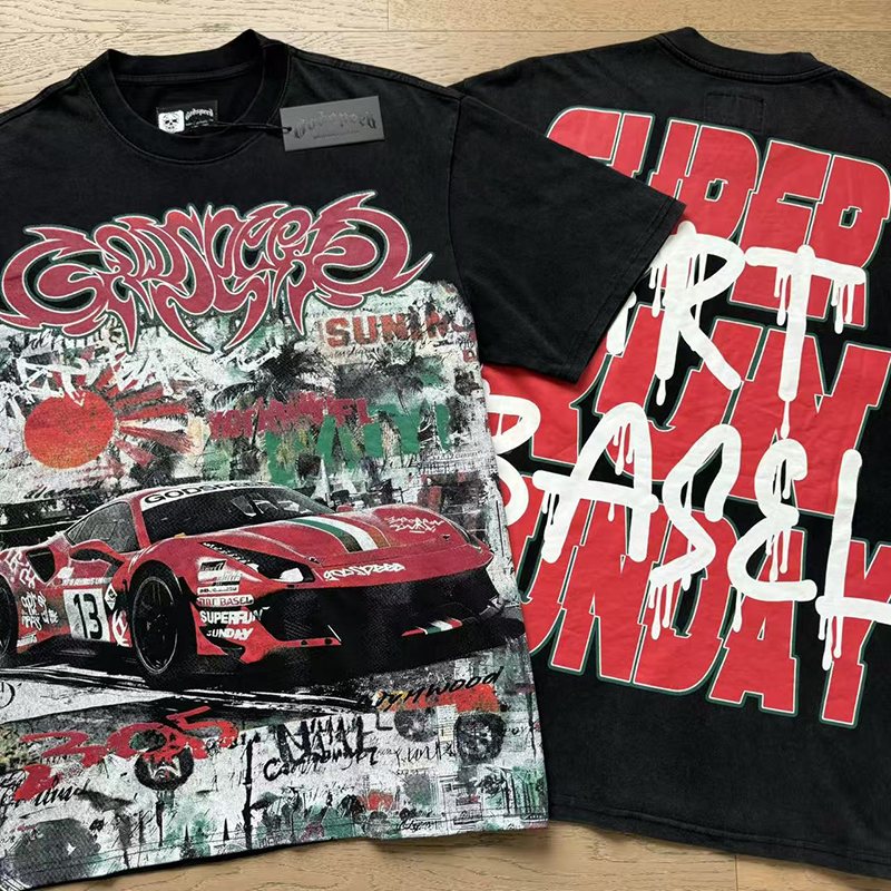 Godspeed Super Race Car Graphic T-Shirt