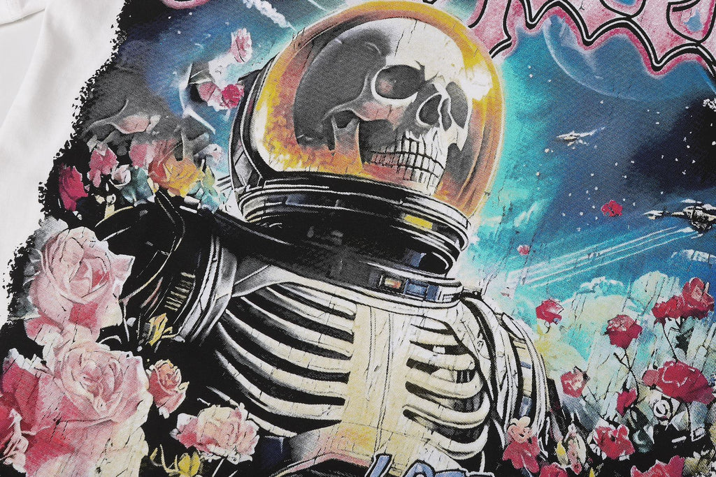 Godspeed Astronaut Floral Graphic T-Shirt