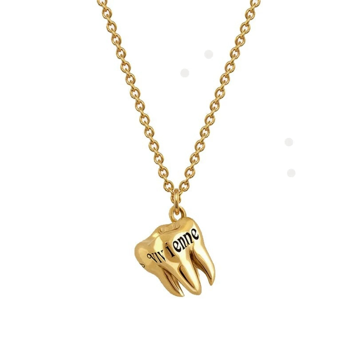 Vivienne Westwood Style Tooth Orb Pendant Necklace