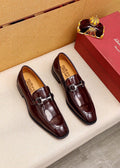 Ferragamo Buckle Leather Loafers