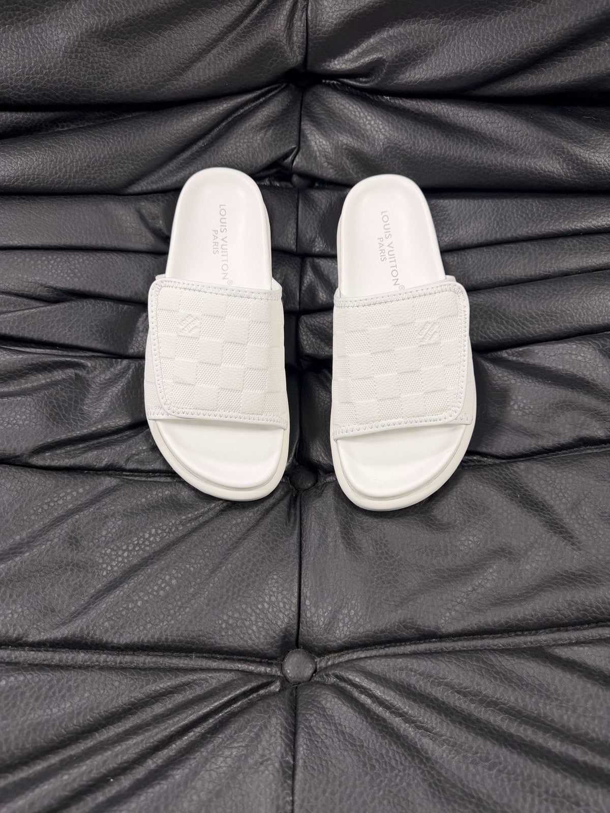 Louis Vuitton Woven Strap Slide Sandals - Slip-On Design