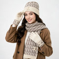 Chanel Logo Knit Hat, Scarf & Gloves Set