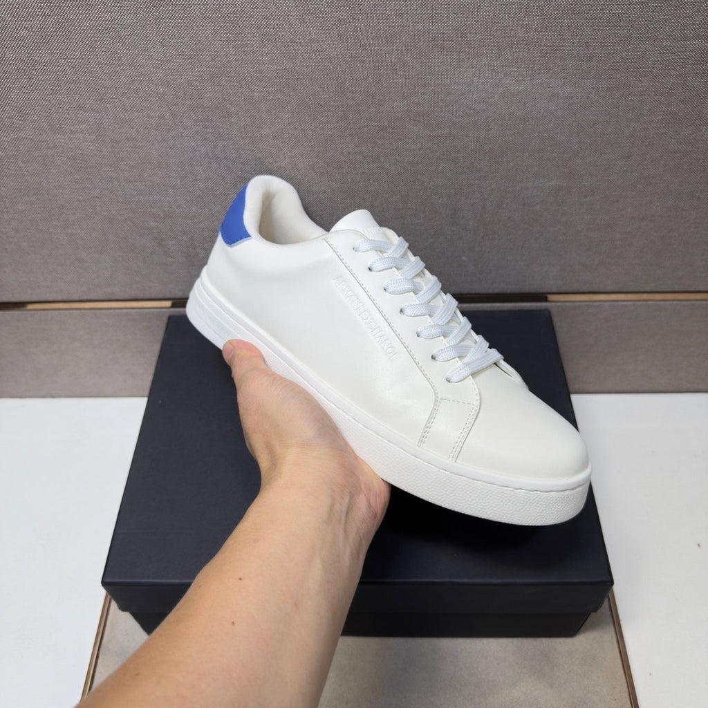 Armani Exchange Men's Contrast Heel Low-Top Sneakers
