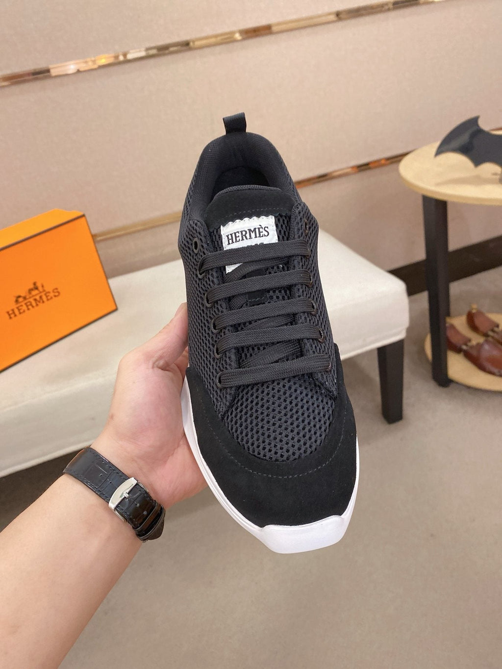 Hermès Mesh Low-Top Sneakers