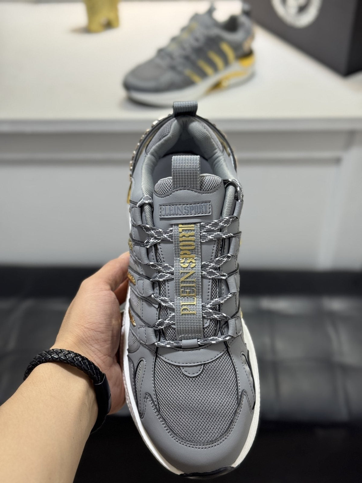 Philipp Plein Men's Mesh Panel Low-Top Sneakers